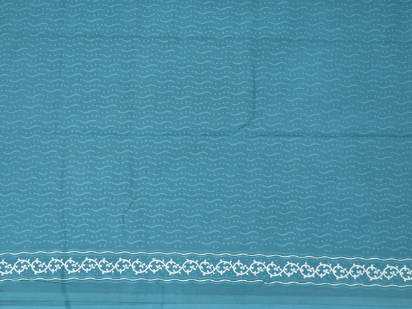 Floral Buttas Cerulean Blue Cotton Unstitched Salwar Material