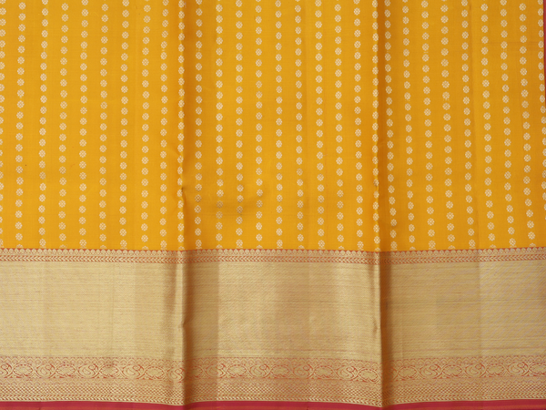 Floral Buttas Yellow Kanchipuram Pavadai Sattai Material