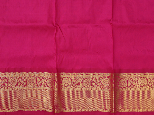 Floral Buttas Yellow Kanchipuram Pavadai Sattai Material