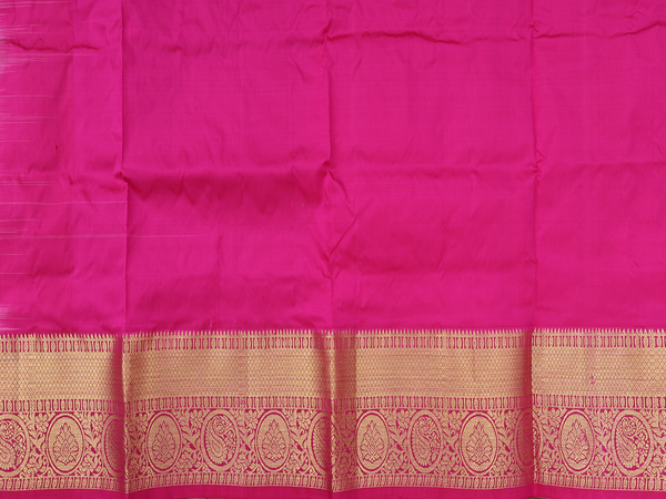 Floral Buttis Creamy Pink Kanchipuram Pavadai Sattai Material