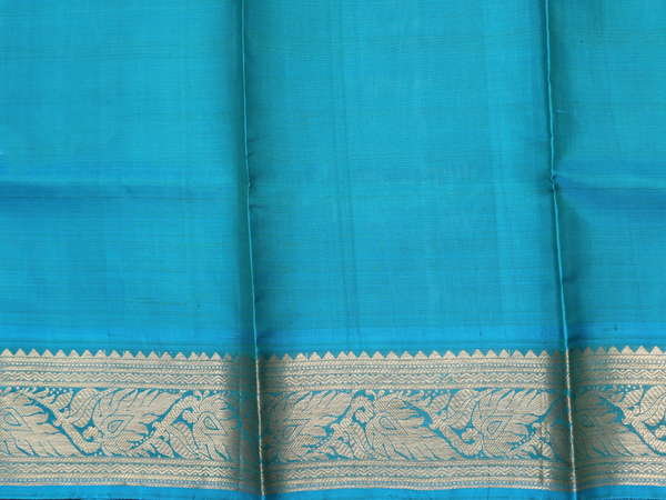 Floral Buttis Dual Tone Kanchipuram Pavadai Sattai Material