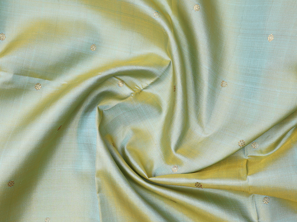 Floral Buttis Dual Tone Kanchipuram Pavadai Sattai Material