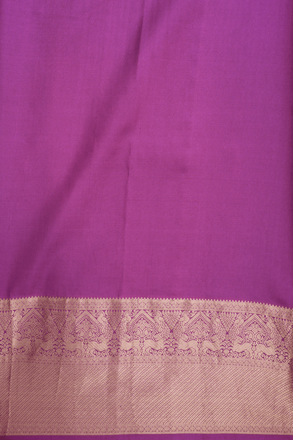 Floral Cow Printed Design Blush Red Kanchipuram Silk Saree