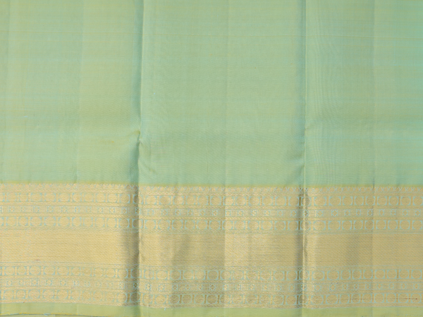 Floral Design Blue Kanchipuram Pavadai Sattai Material