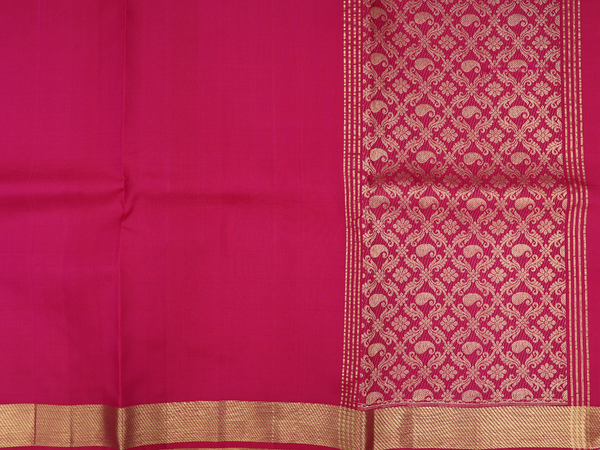 Floral Design Tissue Dual Tone Kanchipuram Half Saree Material