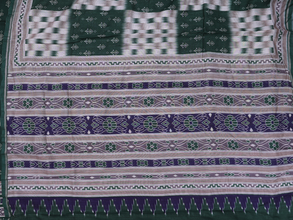 Floral Design Forest Green Tussar Unstitched Salwar Set