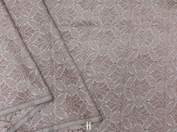 Floral Design Green Beige Banarasi Silk Blouse Material