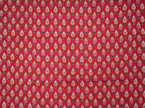 Floral Design Multicolor Cotton Unstitched Salwar Material