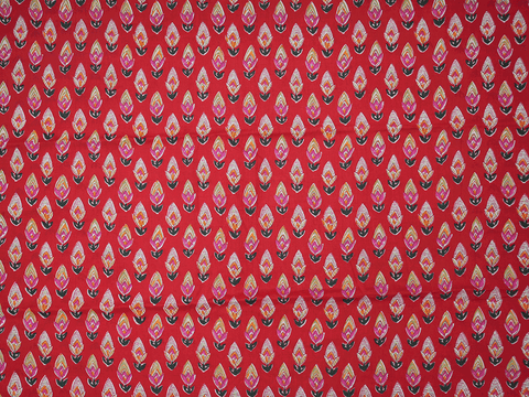 Floral Design Multicolor Cotton Unstitched Salwar Material
