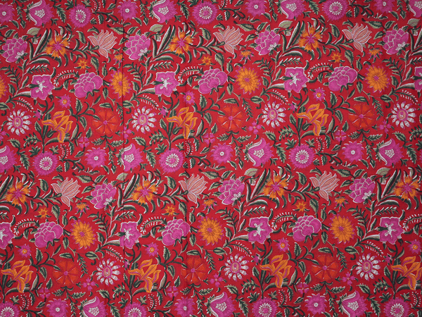 Floral Design Multicolor Cotton Unstitched Salwar Material