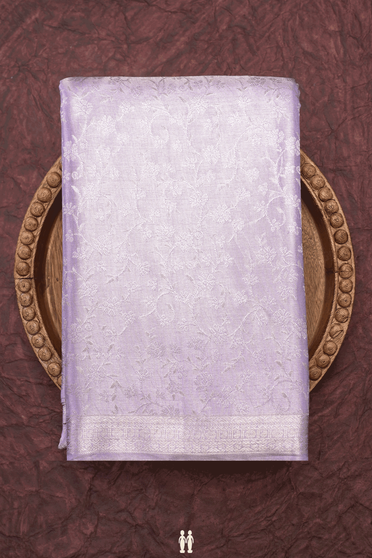 Floral Design Pale Purple Tissue Kanchipuram Silk Saree