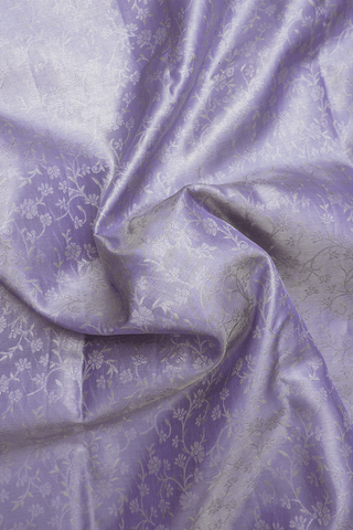 Floral Design Pale Purple Tissue Kanchipuram Silk Saree