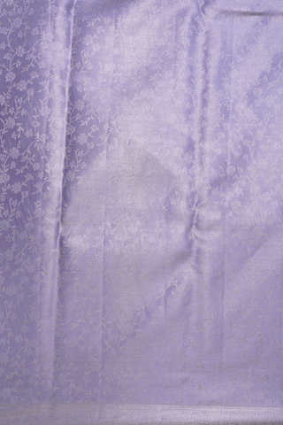 Floral Design Pale Purple Tissue Kanchipuram Silk Saree