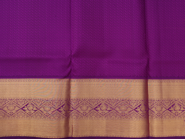 Floral Design Royal Yellow Kanchipuram Half Saree Material