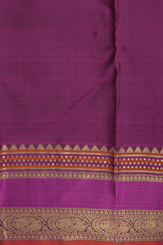 Floral Diamond Buttis Royal Blue Kanchipuram Silk Saree