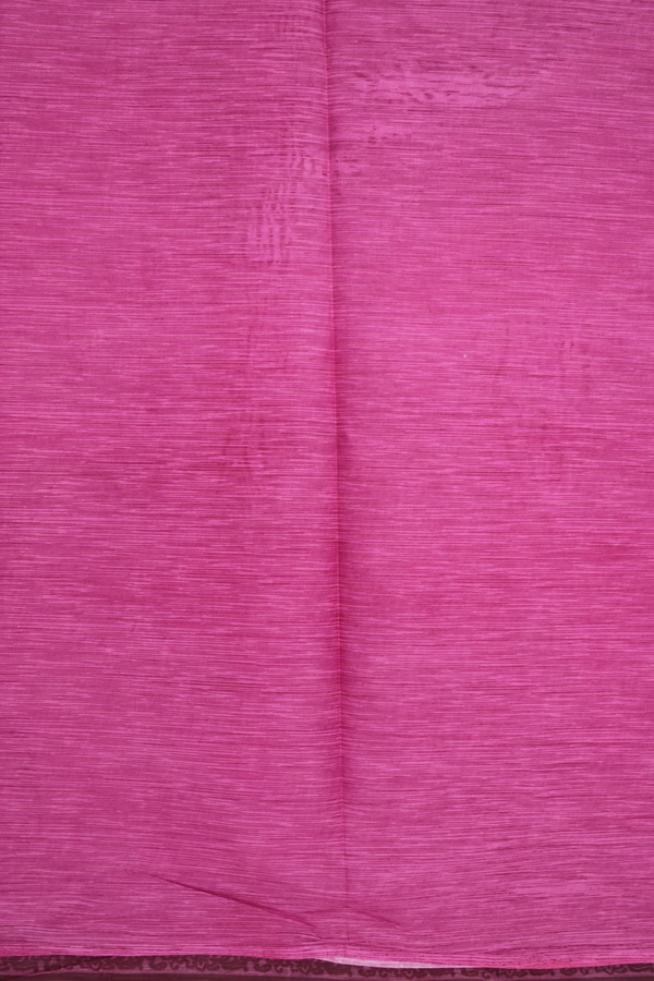 Floral Embroidery Motif Mulberry Pink Ahmedabad Cotton Saree