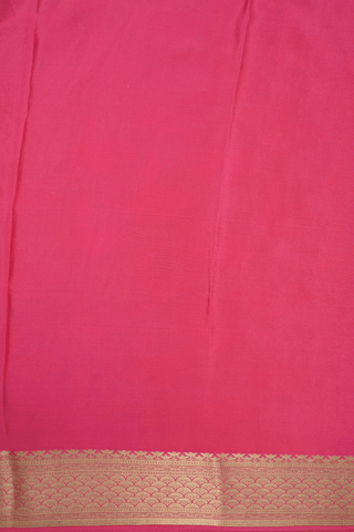 Floral Jaal Zari Design Dark Pink Mysore Silk Saree