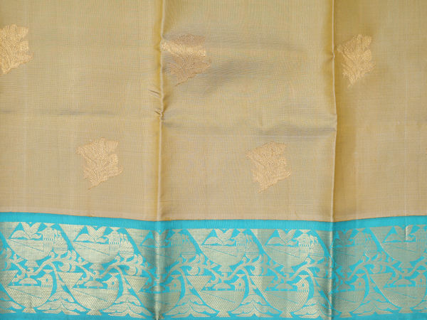 Floral Motifs Dual Tone Kanchipuram Pavadai Sattai Material