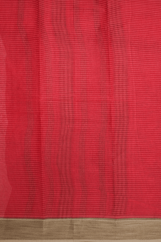 Floral Printed Design Crimson Red Ahmedabad Cotton Saree