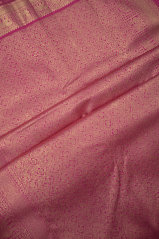 Floral Zari Buttis Emerald Green Kanchipuram Silk Saree