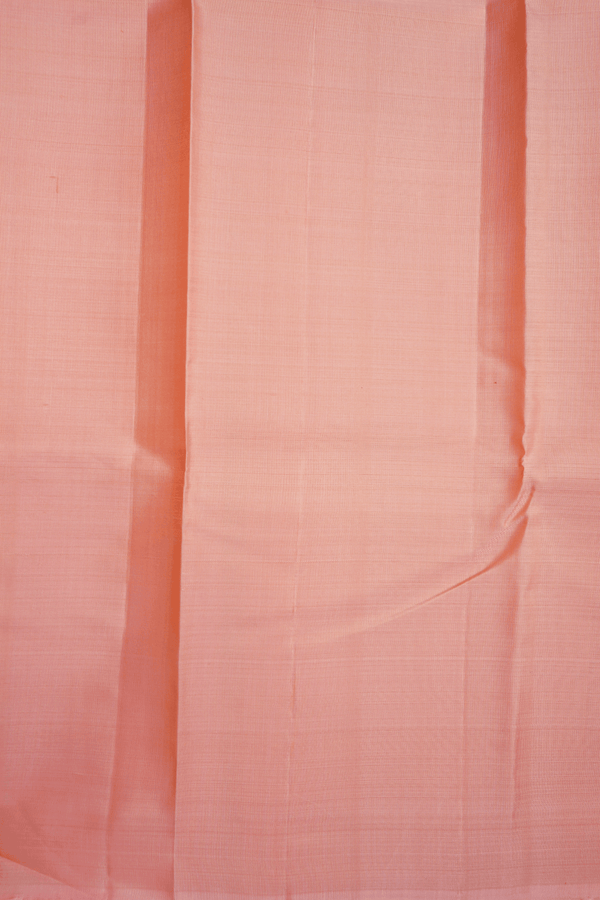 Floral Zari Motifs Baby Pink Kanchipuram Silk Saree