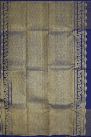 Floral Zari Motifs Dusty Purple Kanchipuram Silk Saree