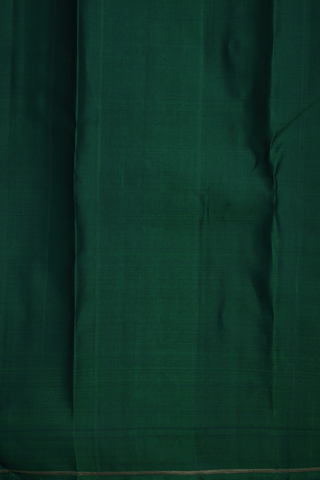 Floral Zari Motifs Emerald Green Kanchipuram Silk Saree