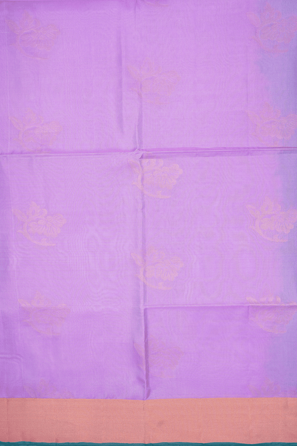Floral Zari Motifs Mauve Purple Soft Silk Saree