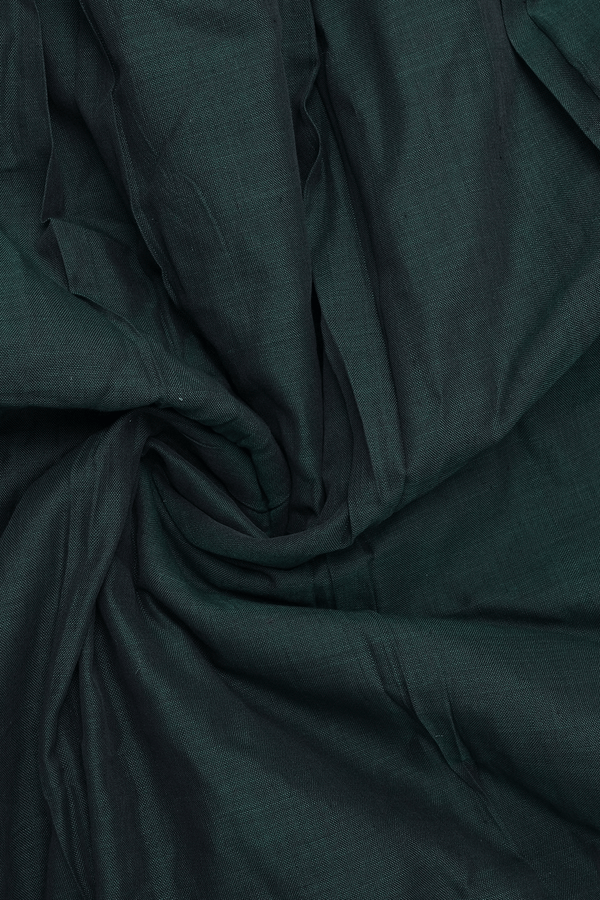 Forest Green Ruby Red Chettinadu Cotton Readymade Half Saree