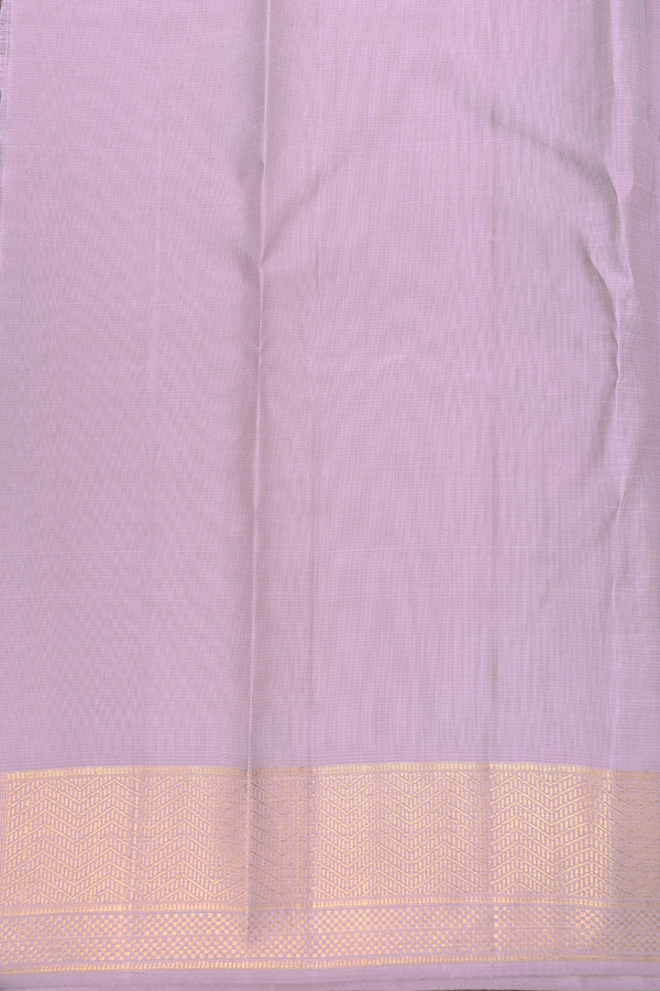 Kanchipuram Silk Saree In Pastel Purple With Zari Border