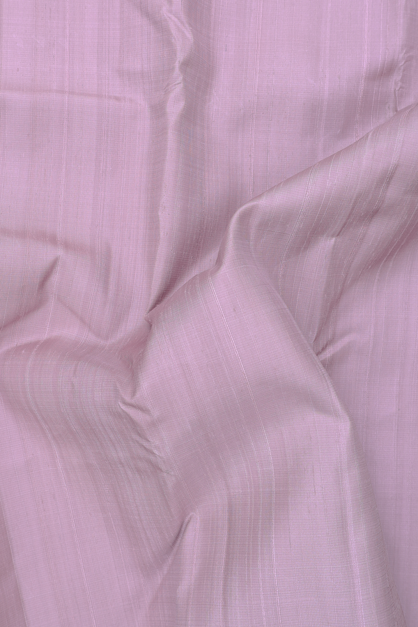 Kanchipuram Silk Saree In Pastel Purple With Zari Border