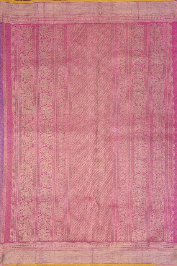 Kanchipuram Silk Saree In Purple With Floral Design