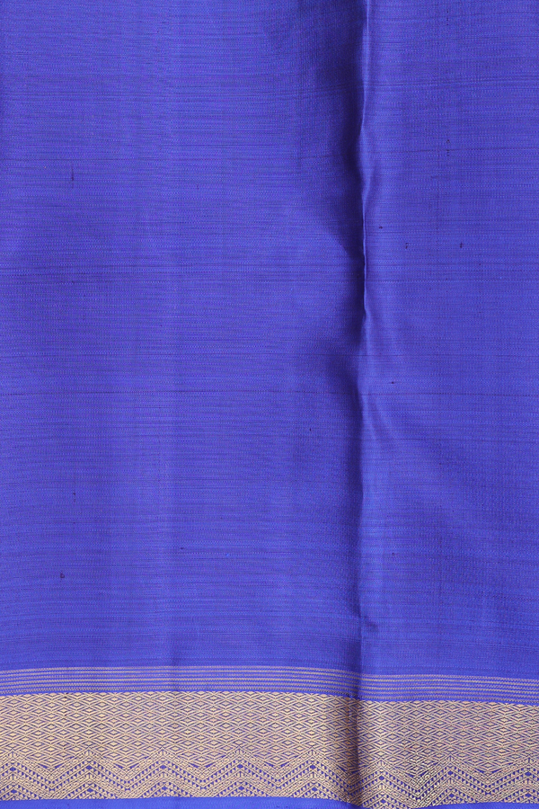 Kanchipuram Silk Saree In Plum Purple With Contrast Border