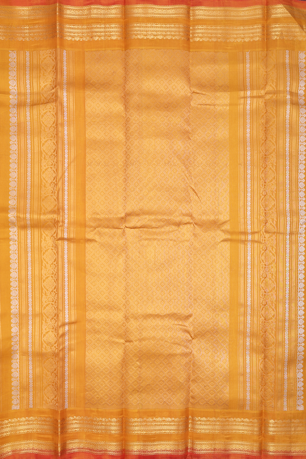 Gadwal Silk Cotton Saree Forest Green With Checks Design