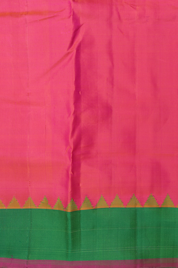 Gadwal Silk Cotton Saree In Brown With Stripes Design