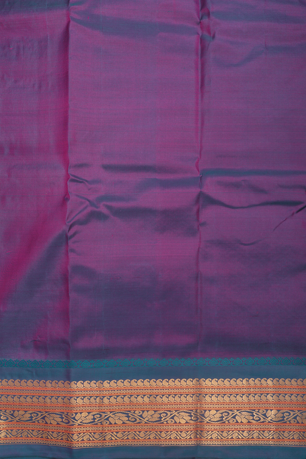 Gadwal Silk Cotton Saree In Maroon With Zari Buttis