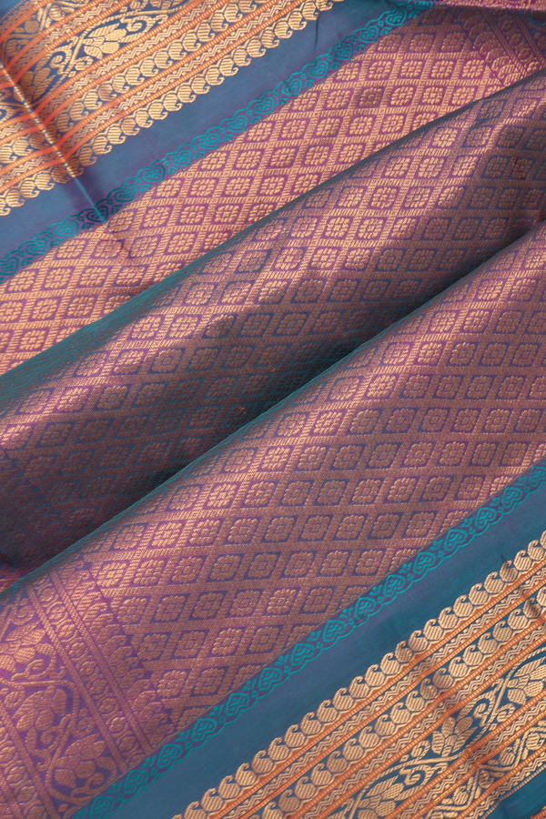 Gadwal Silk Cotton Saree In Maroon With Zari Buttis