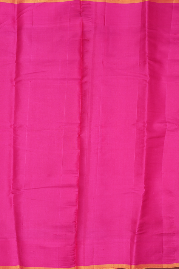 Gadwal Silk Cotton Saree Parrot Green With Self Stripes Design