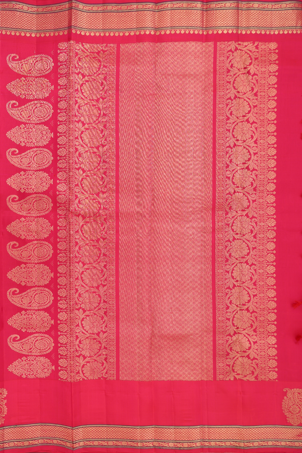 Gadwal Silk Cotton Saree In Pastel Brown With Floral Buttas