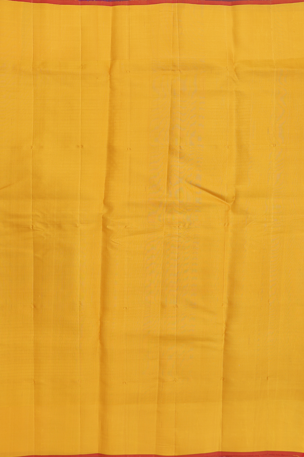 Gadwal Silk Cotton Saree In Peacock Green With Silk Border