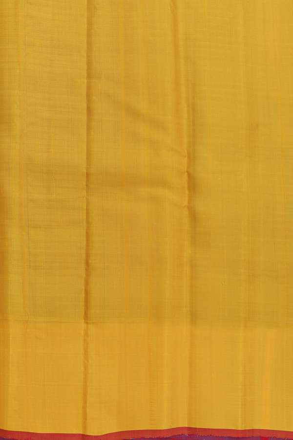 Gadwal Silk Cotton Saree In Peacock Green With Silk Border