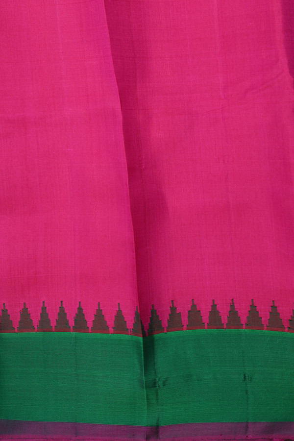 Gadwal Silk Cotton Saree In White With Stripes Design