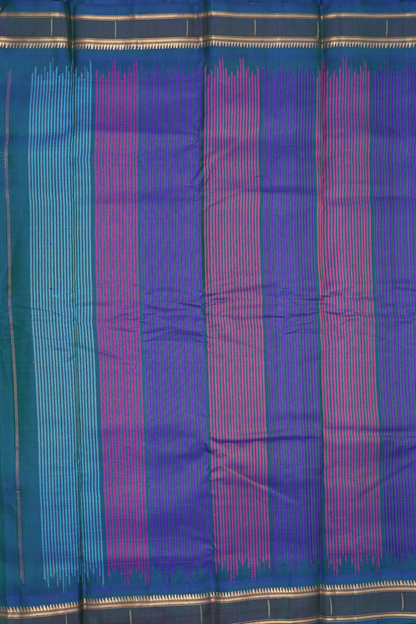 Gadwal Silk Cotton Saree White And Orange With Checks Design