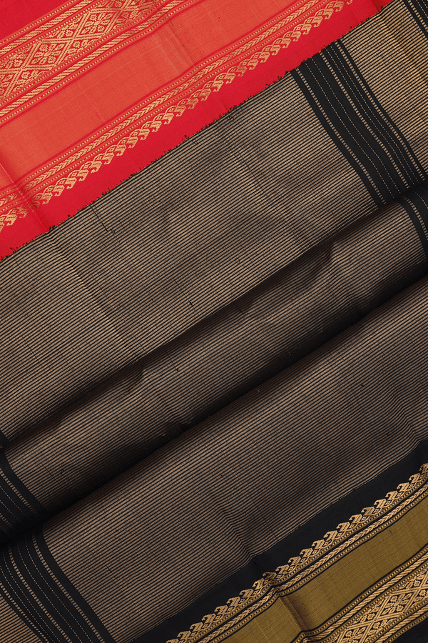 Gadwal Silk Saree In Beige With Allover Checked Design