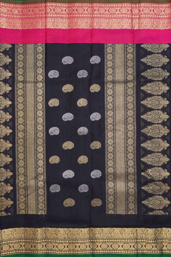Gadwal Silk Saree In Beige With Checks Design