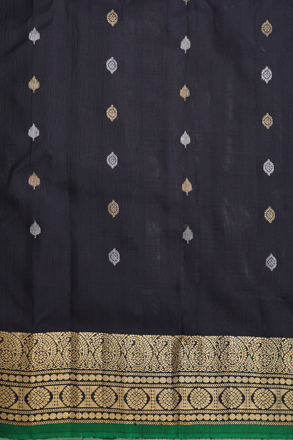 Gadwal Silk Saree In Beige With Checks Design