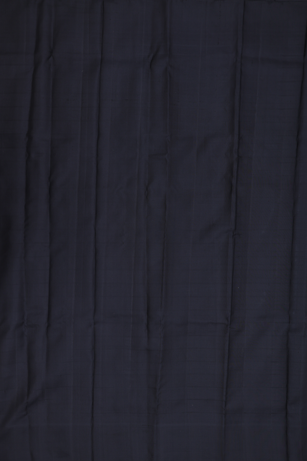 Gadwal Silk Saree In Blue And Brown With Checks Design