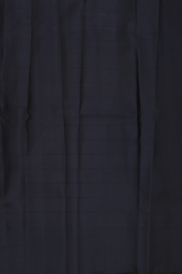 Gadwal Silk Saree In Blue And Brown With Checks Design