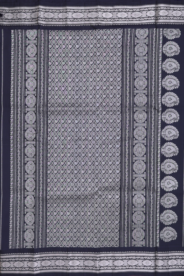 Gadwal Silk Saree In Lime Green With Floral Buttas