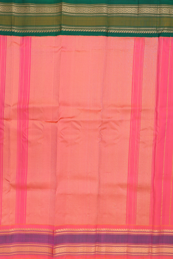 Gadwal Silk Saree In Pastel Brown With Checks Design